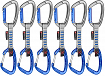 Комплект оттяжек с карабинами Mammut Crag Keylock Straight/Wire 10см (6шт) Silver/Ultramarine