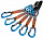 Комплект оттяжек с карабинами  Kailas Vacuo Quickdraw 14 см (5 шт) Sky Blue/Iron Gray - Фото 1 малая