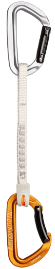 Оттяжка Mammut Sender Keylock Straight/Bent 17см Light Grey/Gold - Фото 1 большая