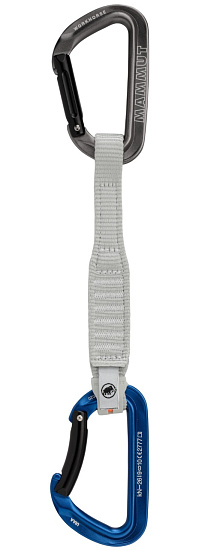 Оттяжка с карабинами Mammut Workhorse Keylock Straight/Bent 17см Grey/Blue - Фото 1 большая