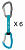 Набор оттяжек Petzl Djinn Axess Blue 11см - Фото 2 малая