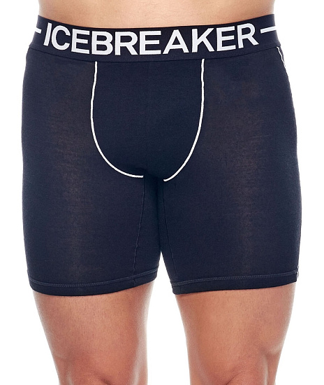 Трусы мужские Icebreaker Anatomica Zone Long Boxers Black - Фото 2 большая