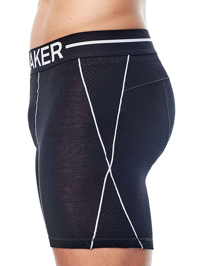 Трусы мужские Icebreaker Anatomica Zone Long Boxers Black - Фото 4 большая