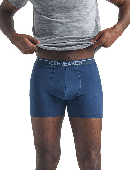 Трусы мужские Icebreaker Anatomica Boxers Serene Blue - Фото 2 большая