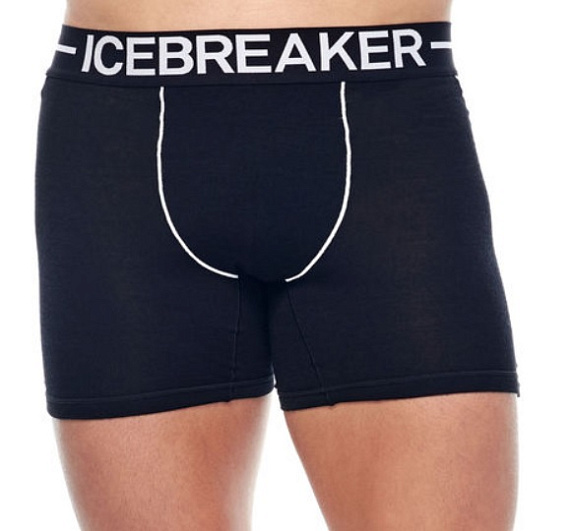 Трусы мужские Icebreaker Anatomica Zone Boxers Black/White - Фото 2 большая