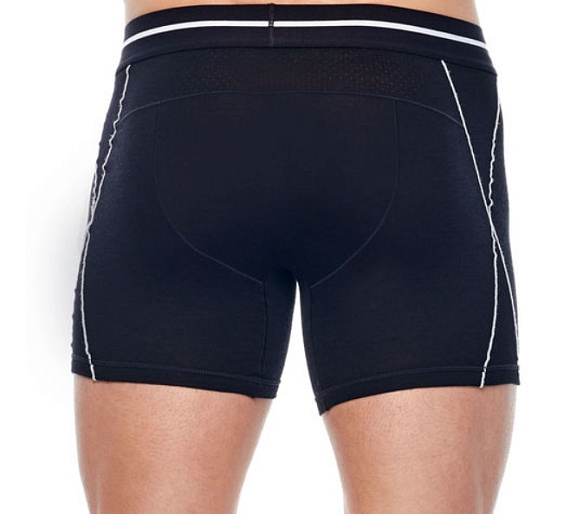 Трусы мужские Icebreaker Anatomica Zone Boxers Black/White - Фото 3 большая