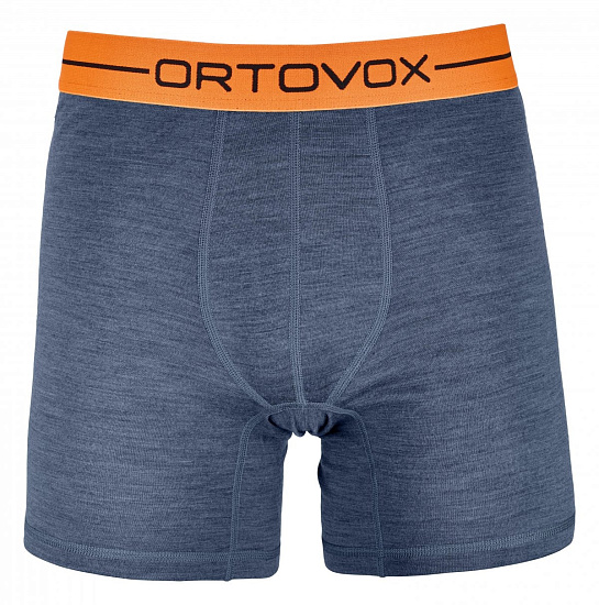 Трусы мужские Ortovox 185 Rock N Wool Boxer Night Blue Blend - Фото 1 большая