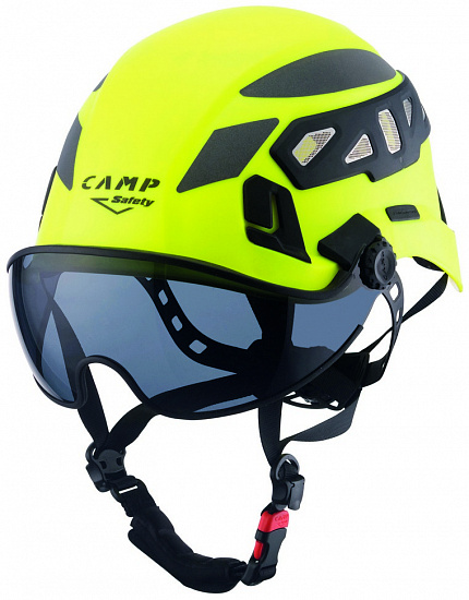 Каска C.A.M.P. Ares Air Pro Fluo Yellow/Reflective Grey - Фото 2 большая