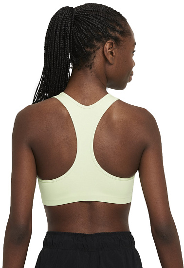Топ женский Nike Swoosh Bra Non Pad Lime Ice/Black - Фото 4 большая