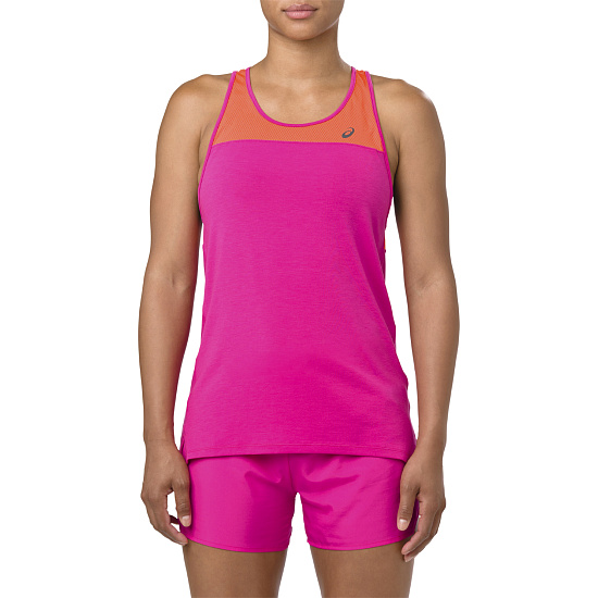 Топ женский ASICS Loose Strappy Tank Pink Rave/Nova Orange - Фото 3 большая