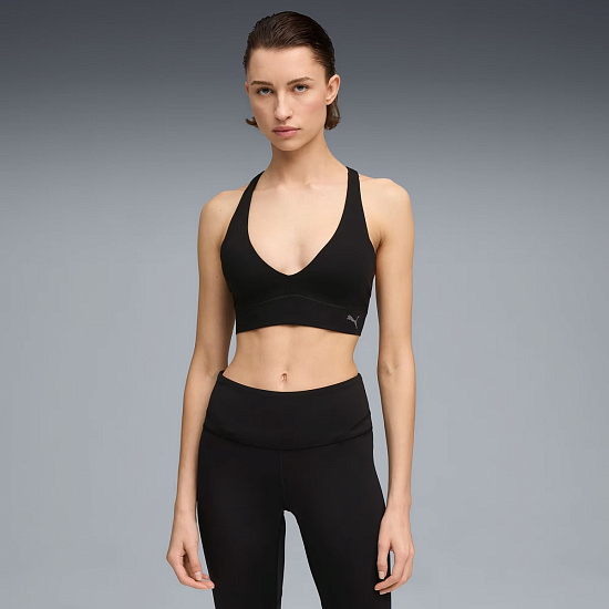 Топ женский Puma Shapeluxe Plunge Black - Фото 3 большая
