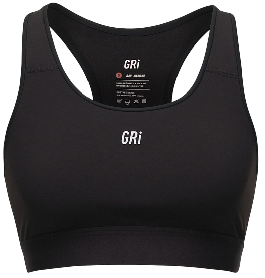 Топ женский GRI Флоу 2.0 Черный - Фото 1 большая