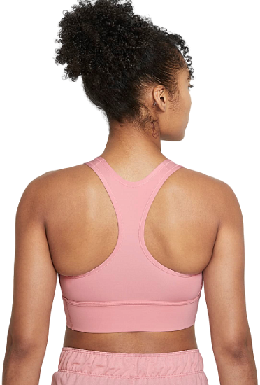 Топ женский Nike Swoosh Long Line Rosa vidrio/Blanco - Фото 2 большая