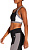 Топ женский ASICS Color Block Bra 2 Performance Black - Фото 3 малая
