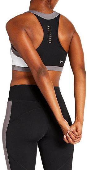 Топ женский ASICS Color Block Bra 2 Performance Black - Фото 2 большая