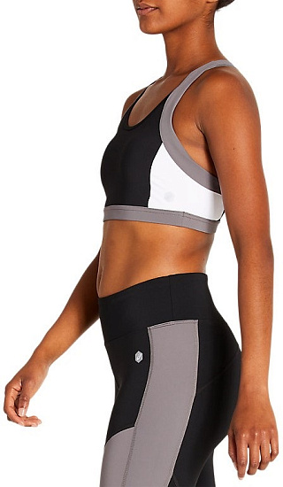 Топ женский ASICS Color Block Bra 2 Performance Black - Фото 3 большая