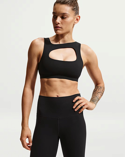 Топ женский Nike Zenvy Dri-FIT Black - Фото 2 большая
