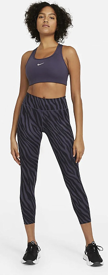 Топ женский Nike Swoosh 1PP Bra Dark Raisin/White - Фото 6 большая