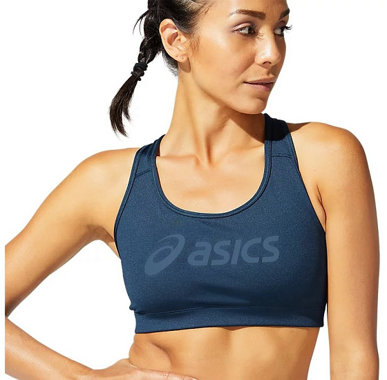 Топ женский ASICS Logo Bra French Blue - Фото 4 большая