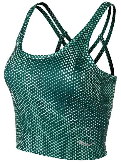 Топ женский Saucony Impulse Crop Top June Bug Print - Фото 1 большая