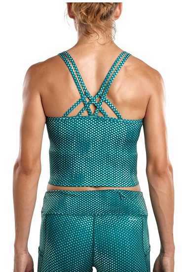 Топ женский Saucony Impulse Crop Top June Bug Print - Фото 4 большая