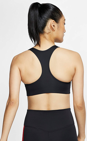 Топ женский Nike Swoosh Bra Pad Black/White - Фото 4 большая
