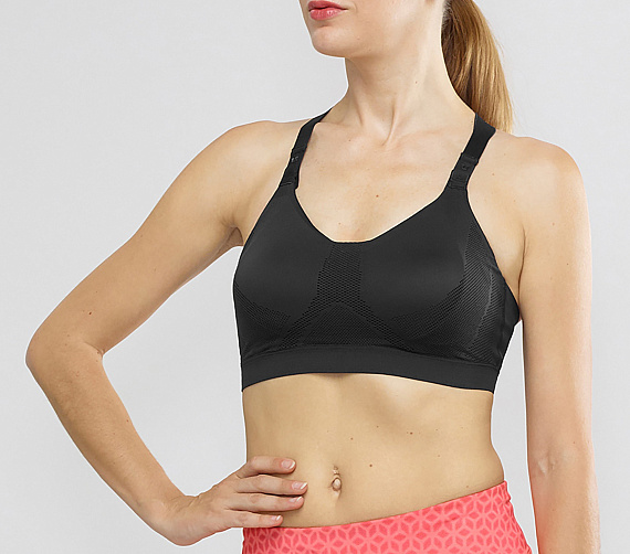 Топ женский Salomon High Impact Bra Black - Фото 2 большая