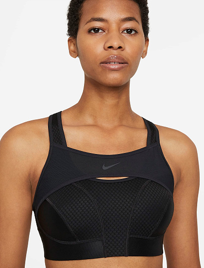 Топ женский Nike Alpha UltraBreathe Black/Black/Dark Smoke Grey - Фото 5 большая