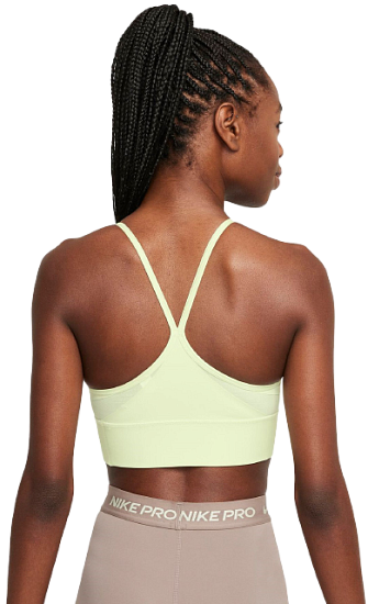 Топ женский Nike Dri-Fit Indy Lime Ice/Black - Фото 4 большая