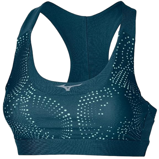 Топ женский Mizuno Alpha Padded Bra Blue Wing Teal - Фото 1 большая