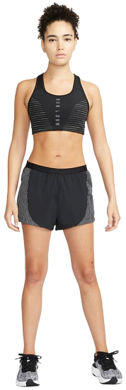 Топ женский Nike Dri-FIT Swoosh Run Division Black/Black/Dk Smoke Grey - Фото 3 большая