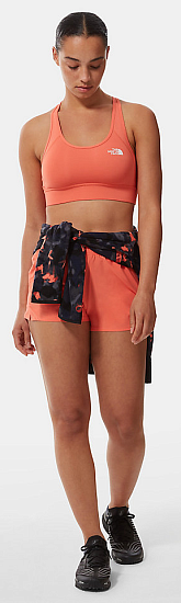 Топ женский The North Face Bounce-B-Gone Bra Emberglow Orange/TNF White Logo - Фото 2 большая