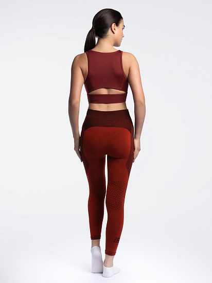 Топ женский Reebok Id Train High Support Бордовый - Фото 3 большая