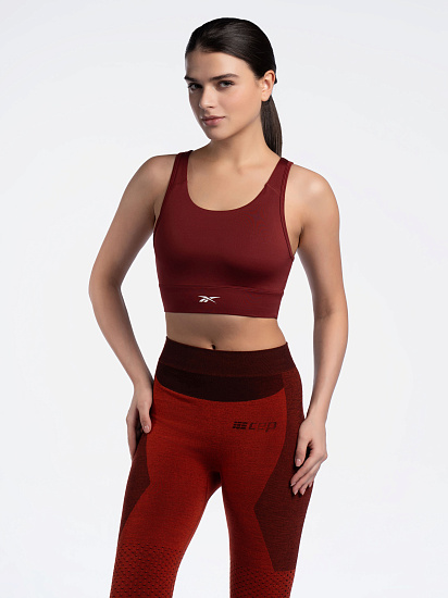 Топ женский Reebok Id Train High Support Бордовый - Фото 4 большая