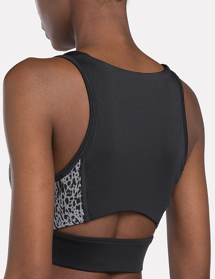 Топ женский Reebok Running Aop Black - Фото 6 большая