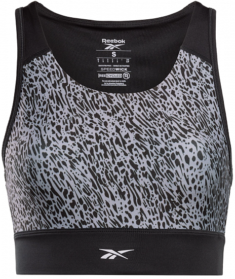 Топ женский Reebok Running Aop Black - Фото 1 большая