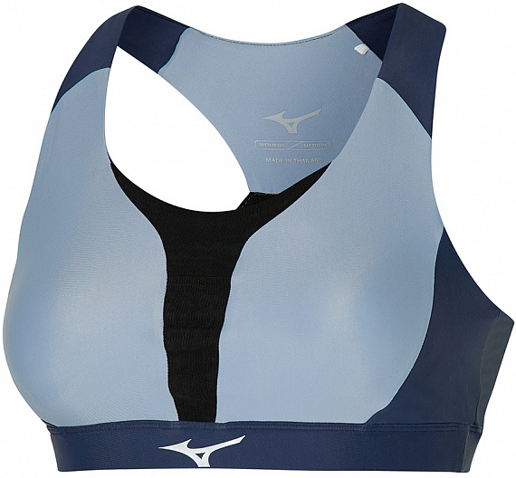 Топ женский Mizuno High Support светло-голубой - Фото 1 большая