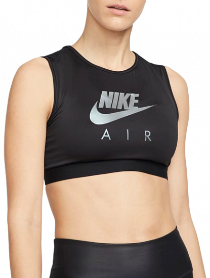Топ женский Nike Air Dri-FIT Swoosh Black/Black - Фото 1 большая