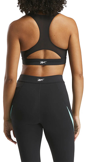 Топ женский Reebok Lux Racer - Cb Чёрный/Бирюзовый - Фото 4 большая