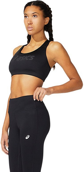 Топ женский ASICS Logo Bra Performance Black - Фото 3 большая