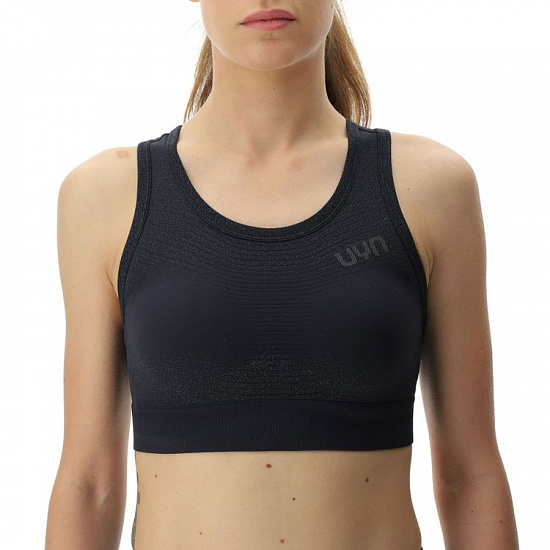 Топ женский UYN Running Exceleration Ow Black/Iron - Фото 1 большая