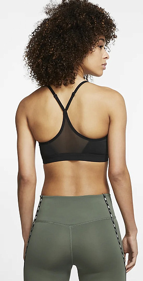 Топ женский Nike Indy Bra Black/Black/Black/White - Фото 4 большая