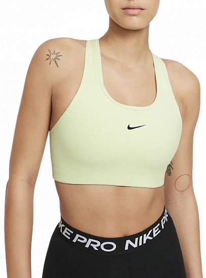 Топ женский Nike Swoosh Lime Ice/Black - Фото 1 большая