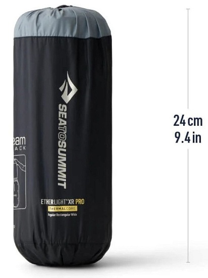 Коврик надувной Sea to Summit Ether Light XR Pro Insulated Rectangular Wide Black - Фото 5 большая