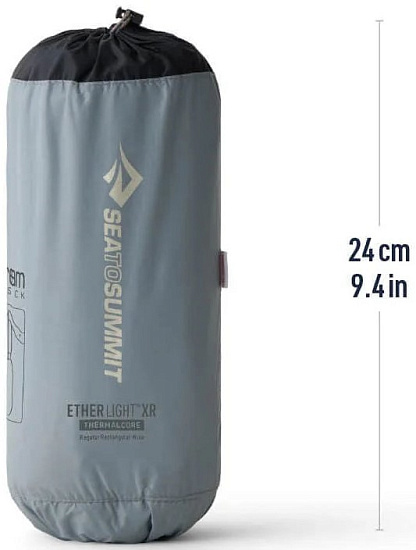 Коврик надувной Sea to Summit Ether Light XR Insulated Rectangular Wide Grey - Фото 2 большая
