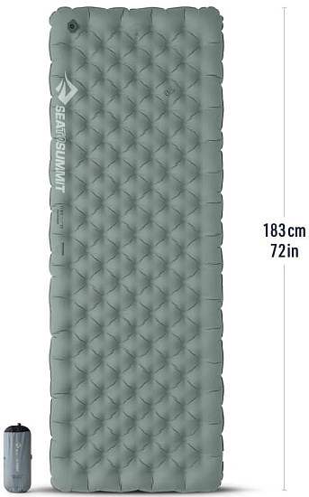Коврик надувной Sea to Summit Ether Light XR Insulated Rectangular Wide Grey - Фото 3 большая