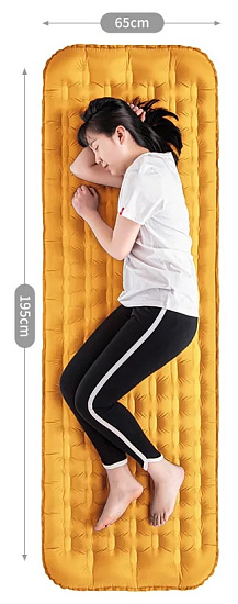 Коврик Naturehike 20Fcd-3D Side Wall Yelllow - Фото 5 большая