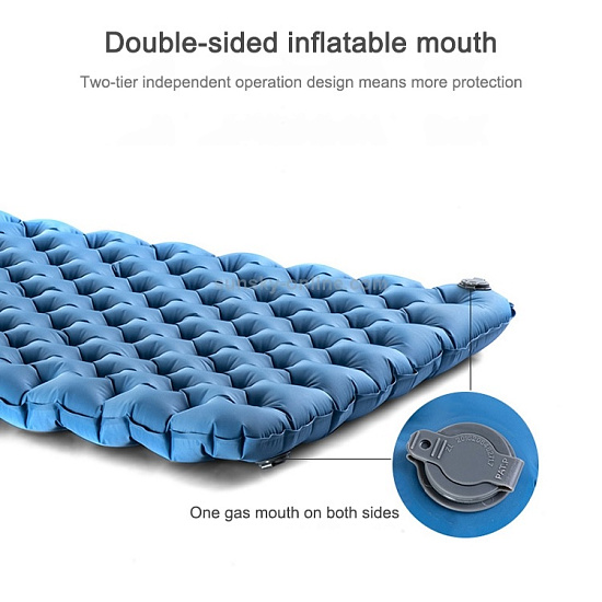 Коврик Naturehike Double Airbag Tpu Q-9C Blue - Фото 4 большая