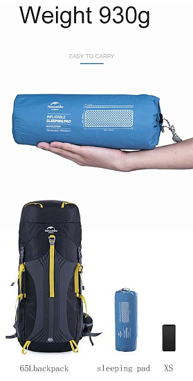Коврик Naturehike Double Airbag Tpu Q-9C Blue - Фото 13 большая