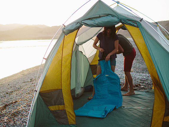 Коврик надувной Therm-a-Rest NeoAir Camper SV Regular Mediterranean Blue - Фото 3 большая